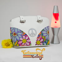 Image 3 of VW Dome Bag - Hand Colored Daisies