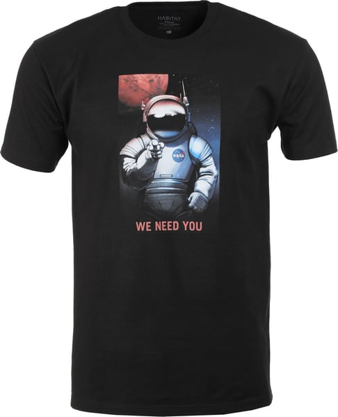 Image of Habitat NASA We Need You T-Shirt - Black