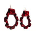 Image of Twisted Hoops Earrings - Leopard Red