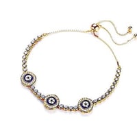 Swarovski Crystal Blue Evil Eye Bracelet