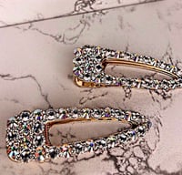 Image 2 of SET OF 2 Crystal Hair Clips