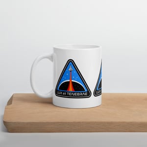 Image of LUX EXOSPHERE MISSION PATCH COFFE MUG