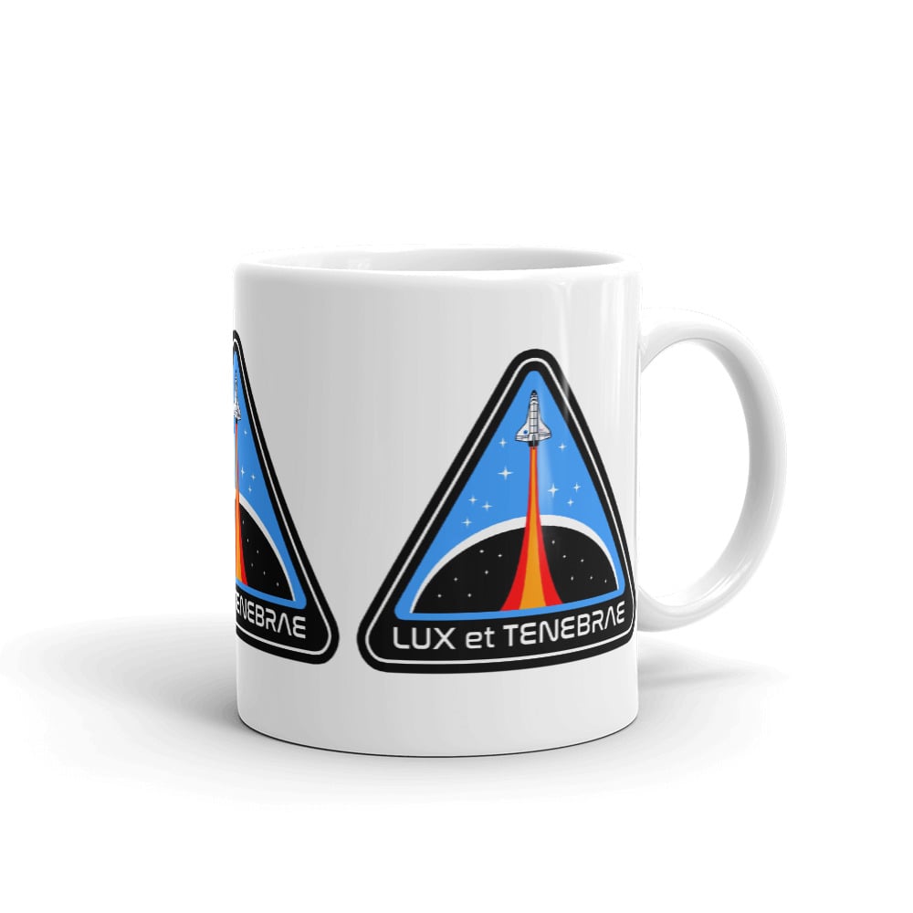 Image of LUX EXOSPHERE MISSION PATCH COFFE MUG