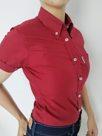 Image 3 of JEGGAE SHIRT 'J-MAROON' WOMEN'S SHORT & LONG SLEEVE
