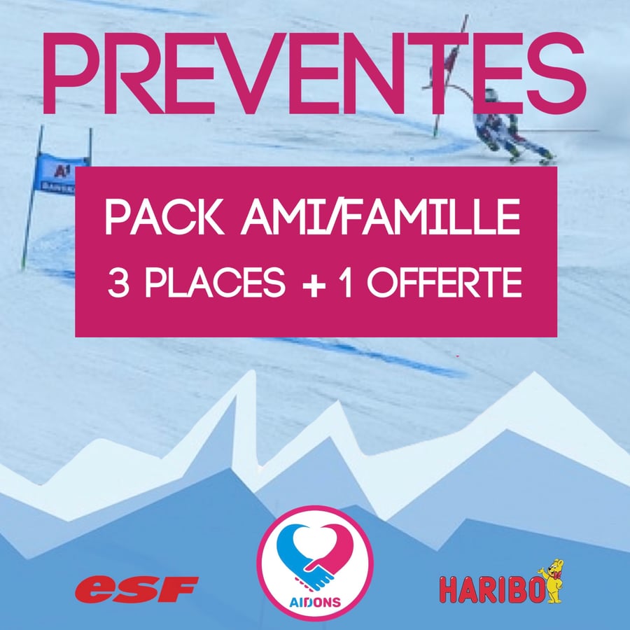 Image of 3 PLACES + 1 OFFERTE - Pack Ami/Famille - Course Aidons 4 janvier