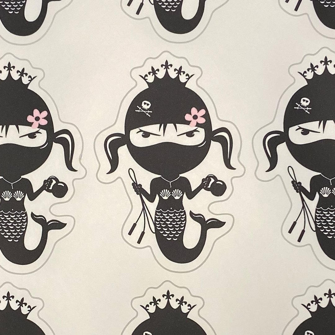 Image of Mermaid Gang 9 stickers per sheet 3" per sheet