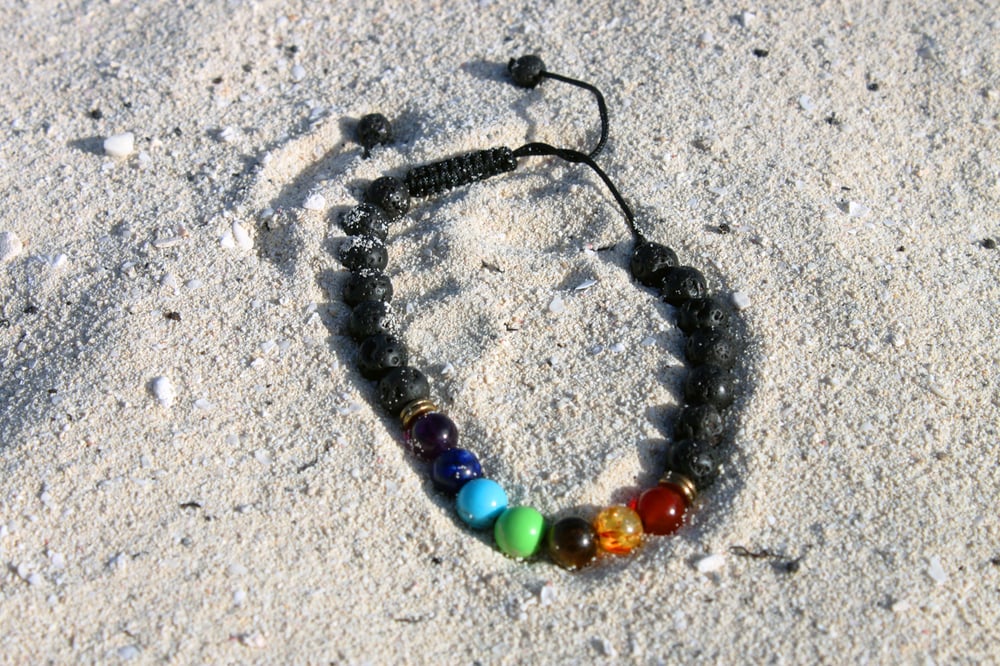Image of rainbow chakra bracelet