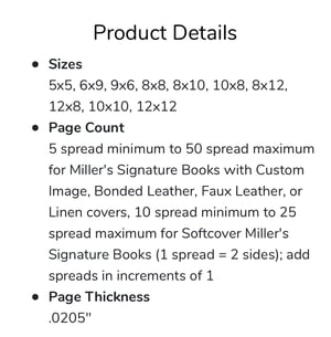 Image of Signature Albums, Extra Digitals, Print Products