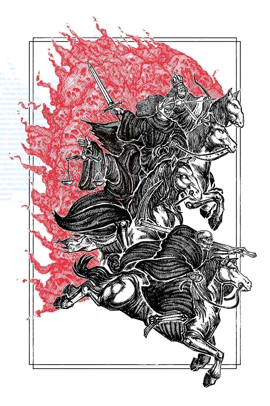 Image of "The Horsemen" 8.5"x11" Watercolor Print