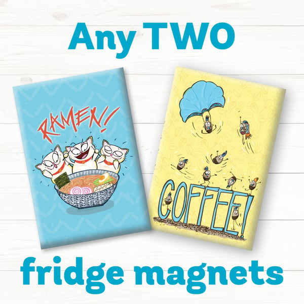 Image of Funny Food Magnets - Set of Two!