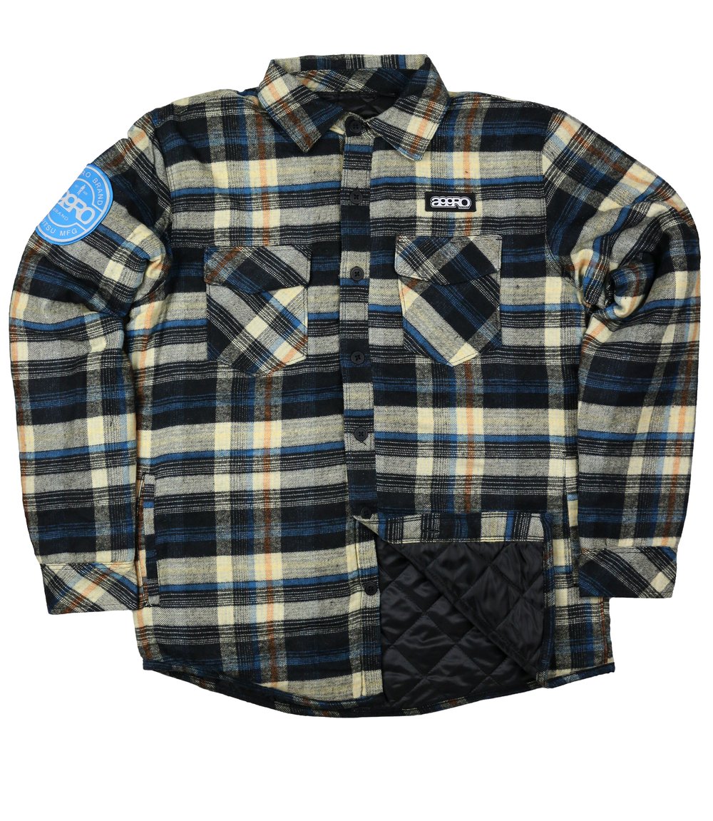 Image of AGGRO Brand "Oceans II" Quilted Plaid Flannel Jacket