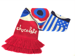 Image of CHOCOLATE 20 YEARS FLAG SCARF
