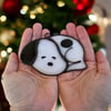 “Sleeping Snoopy Mini” Stained Glass Hanging 