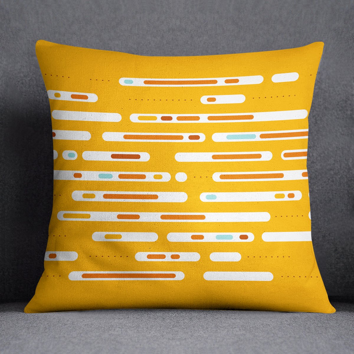 Rock Garden No. 3 Square Throw Pillow in Light Yellow