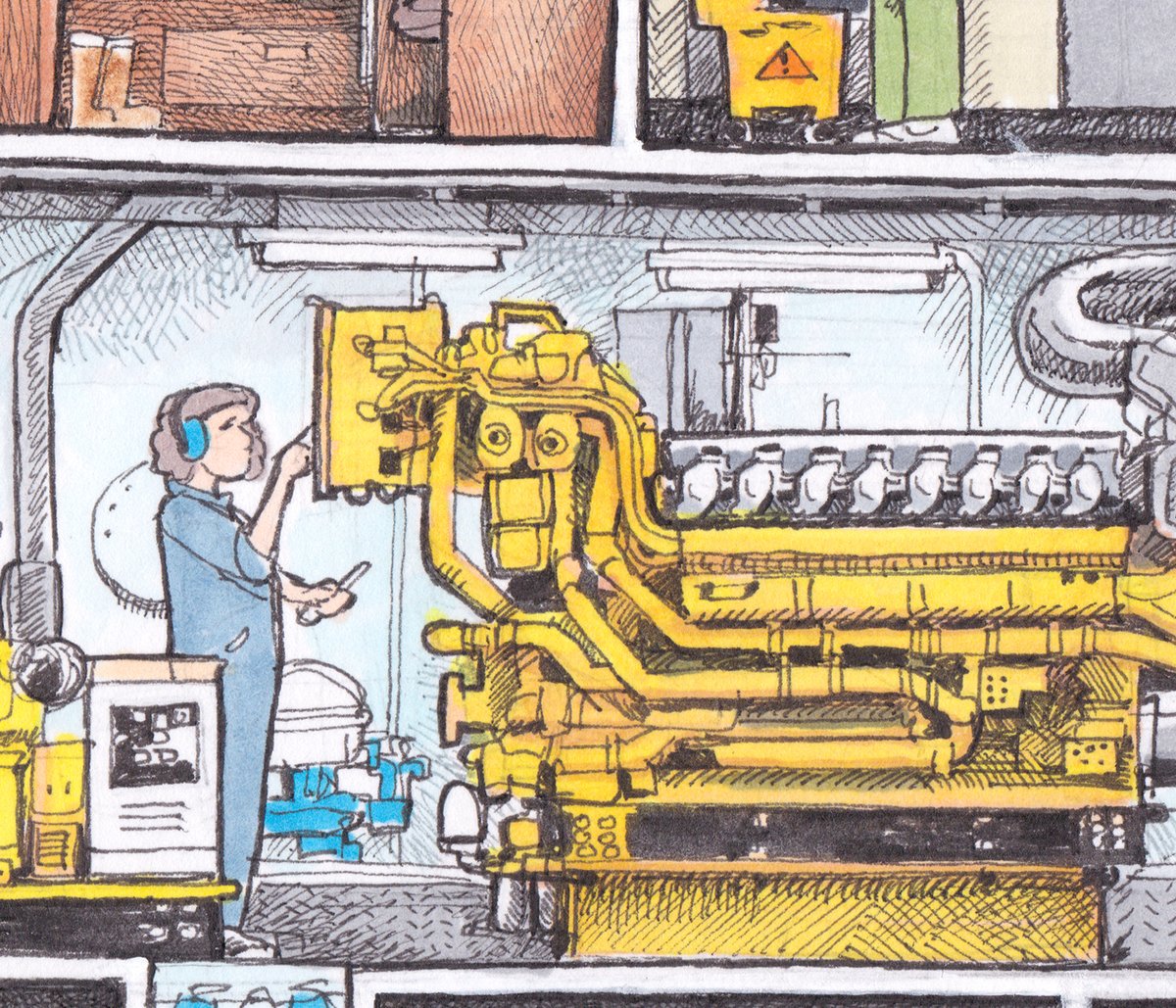 Tug No. 4  13" X 19"