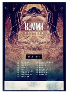 Image of Remma US Tour Poster - July " Continue The Search "  
