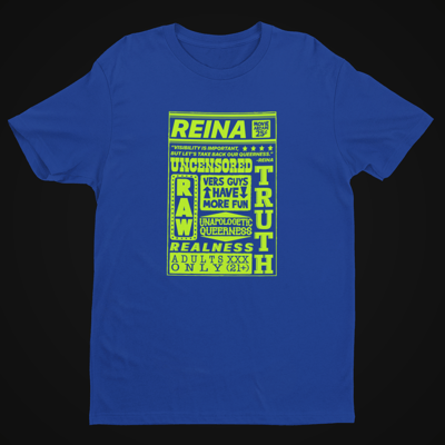 Image of REINA UNCENSORED TEE ROYAL
