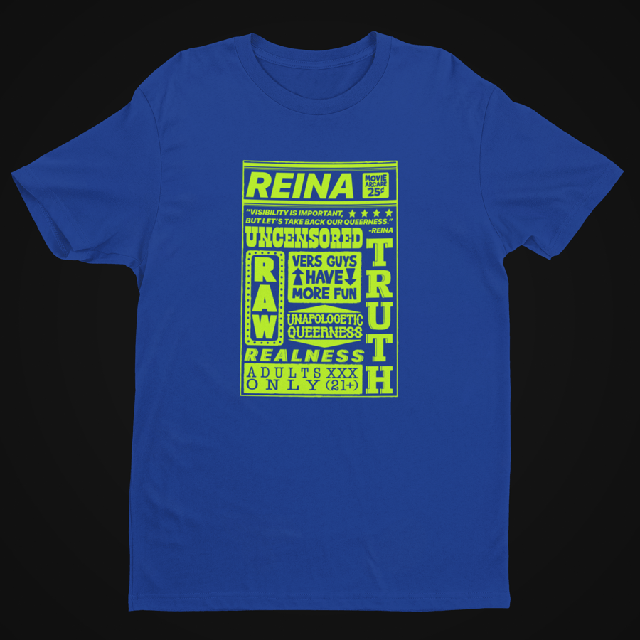 Image of REINA UNCENSORED TEE ROYAL