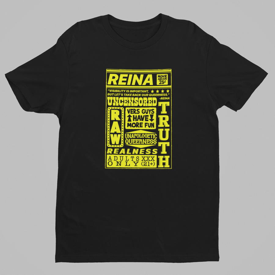 Image of REINA UNCENSORED TEE BLACK