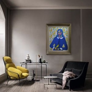 Image of Large Contemporary Painting, 'Emily and Pikachu.' Poppy Ellis