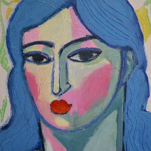 Image of Large Contemporary Painting, 'Emily and Pikachu.' Poppy Ellis