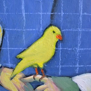 Image of Large Contemporary Painting, 'Emily and Pikachu.' Poppy Ellis