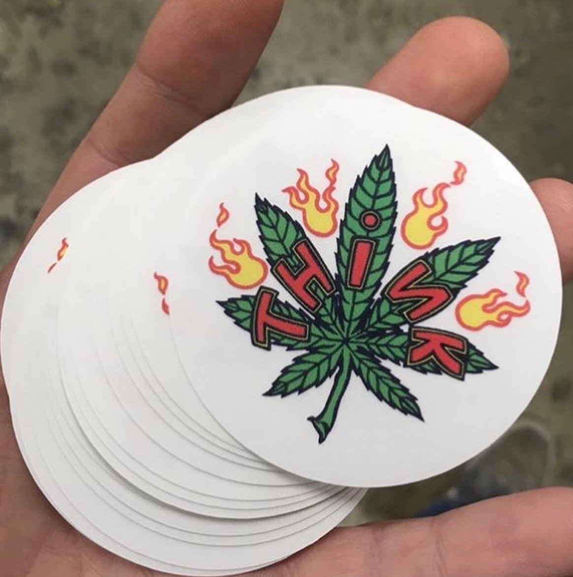 Image of Think Weed Sticker (single) 