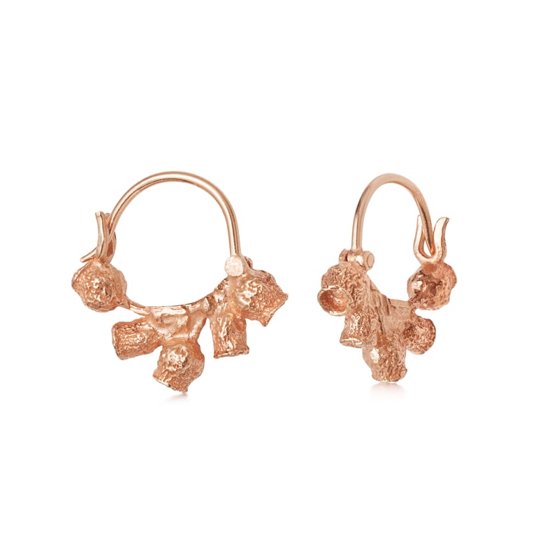 Image of Rose Gold Vermeil Gumnut Hoops 