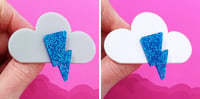 Image 3 of Sparkly Cloud Brooch