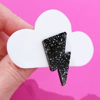 Image 4 of Sparkly Cloud Brooch
