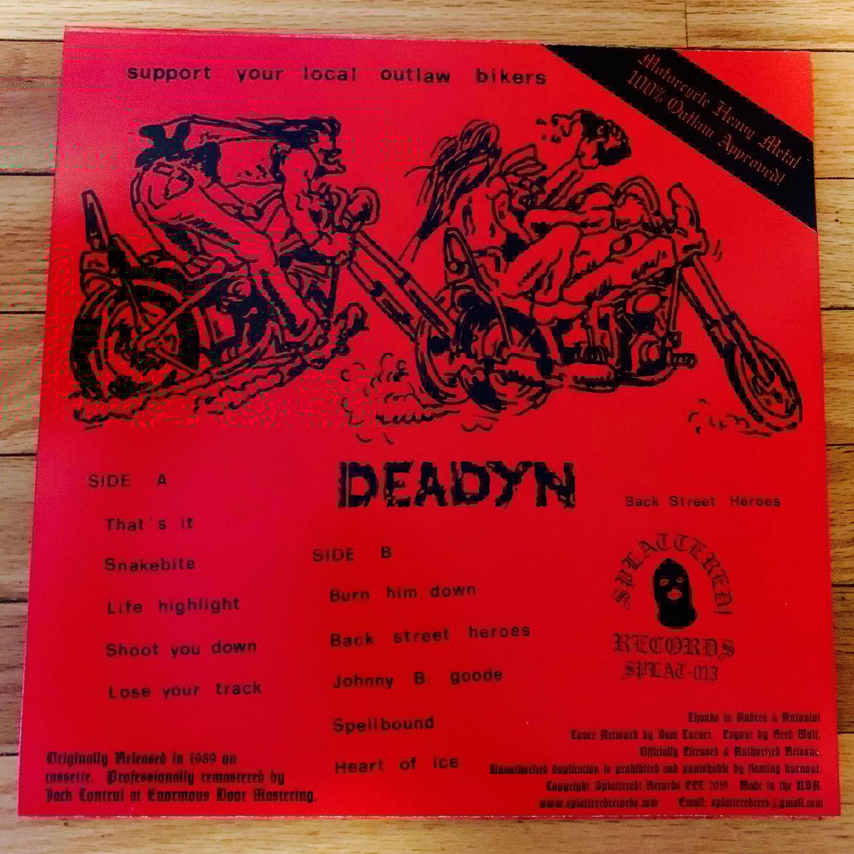 【スーパーセール】 Records Splattered Distro LP Heroes Backstreet - DEADYN — 邦楽