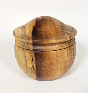 Image of Spalted Rainbow Poplar Lidded "Box"