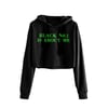 Black No.1 Green Cropped Hoodie 