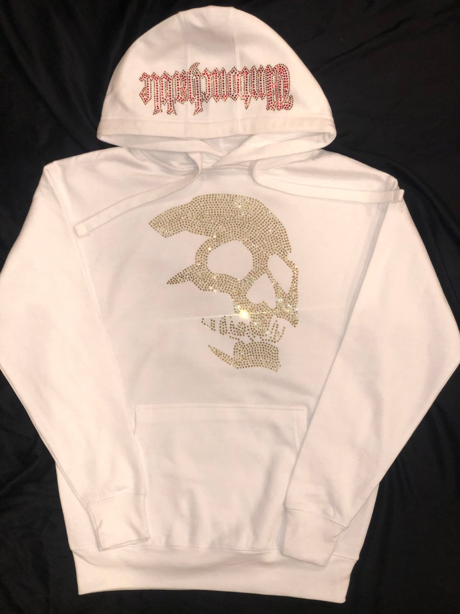 Image of White/Gold Untouchable Lifestyle Skullgang Hoodie 