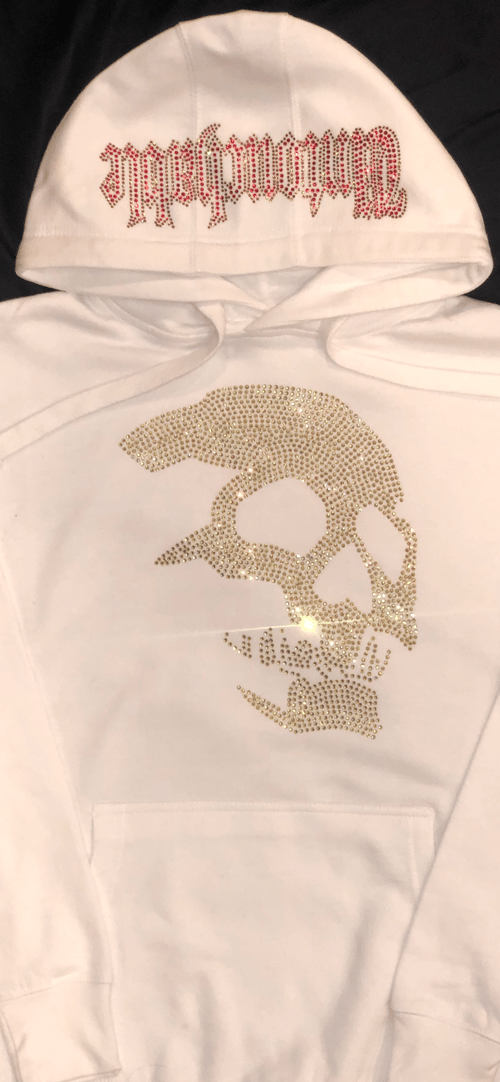 Image of White/Gold Untouchable Lifestyle Skullgang Hoodie 