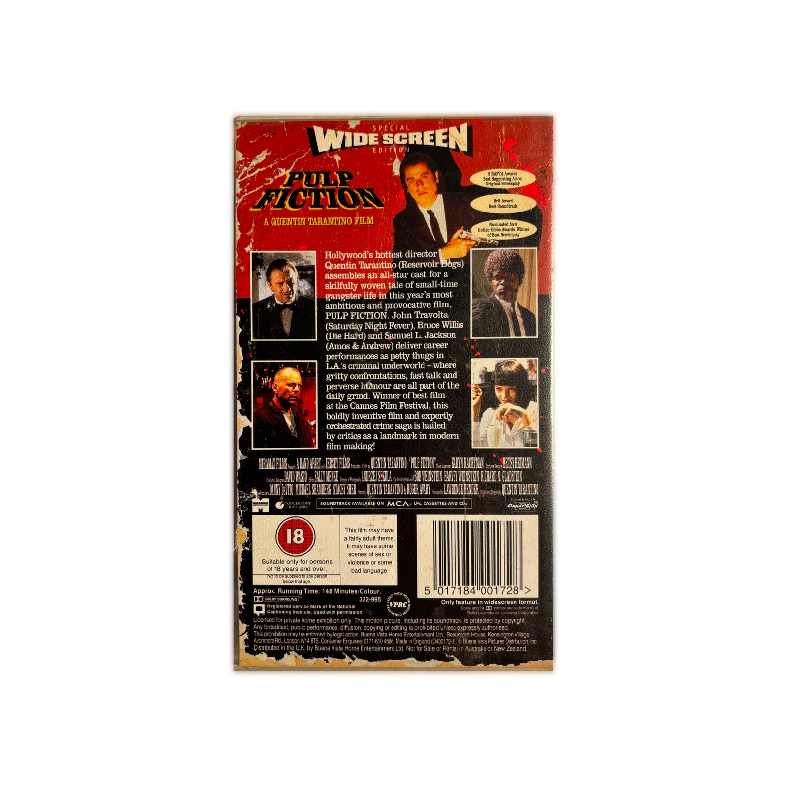 Pulp Fiction VHS + Promo Matchbook | Wolf Tapes