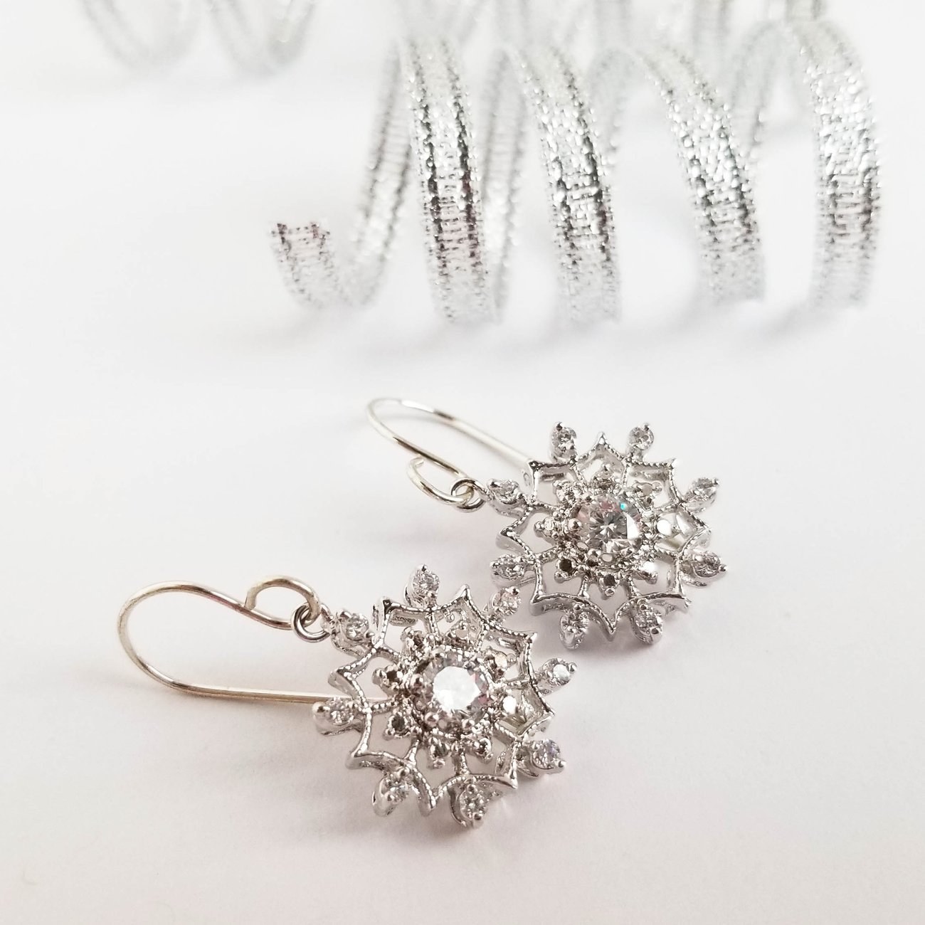 Sparkling Snowflake Earrings Fresh Designs