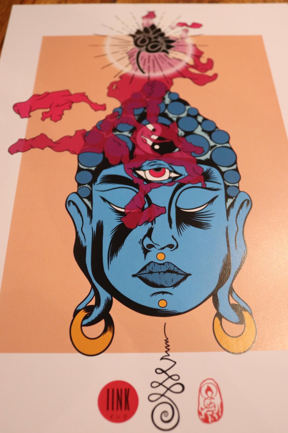 Buddha enlightenment print.