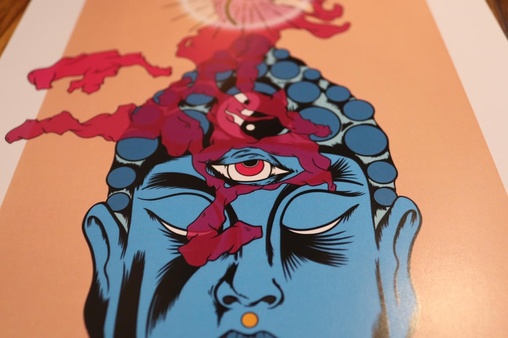 Buddha enlightenment print.