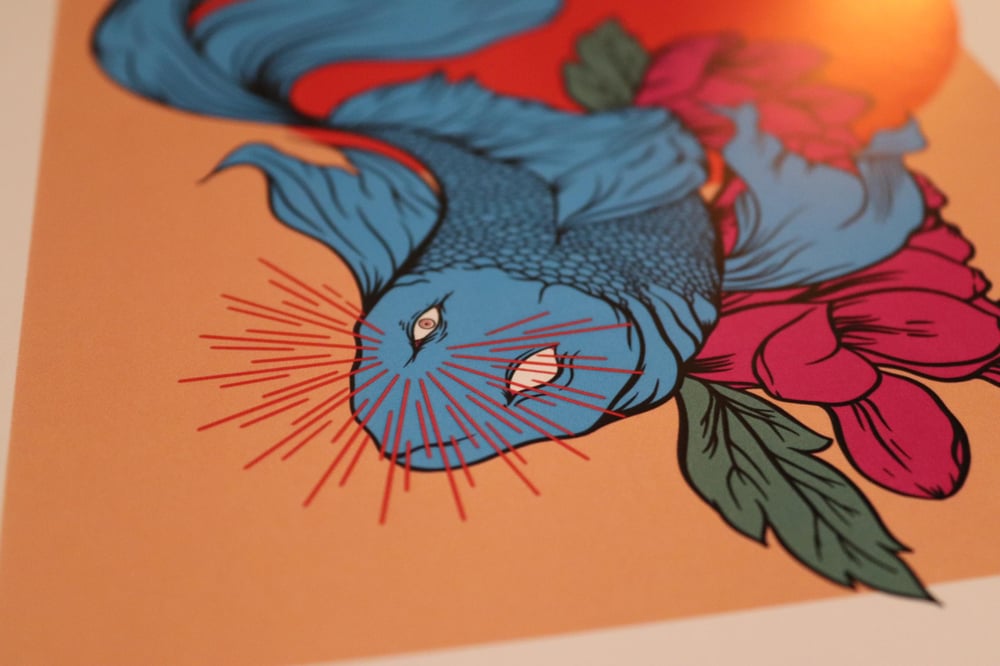 Siamese fish print.