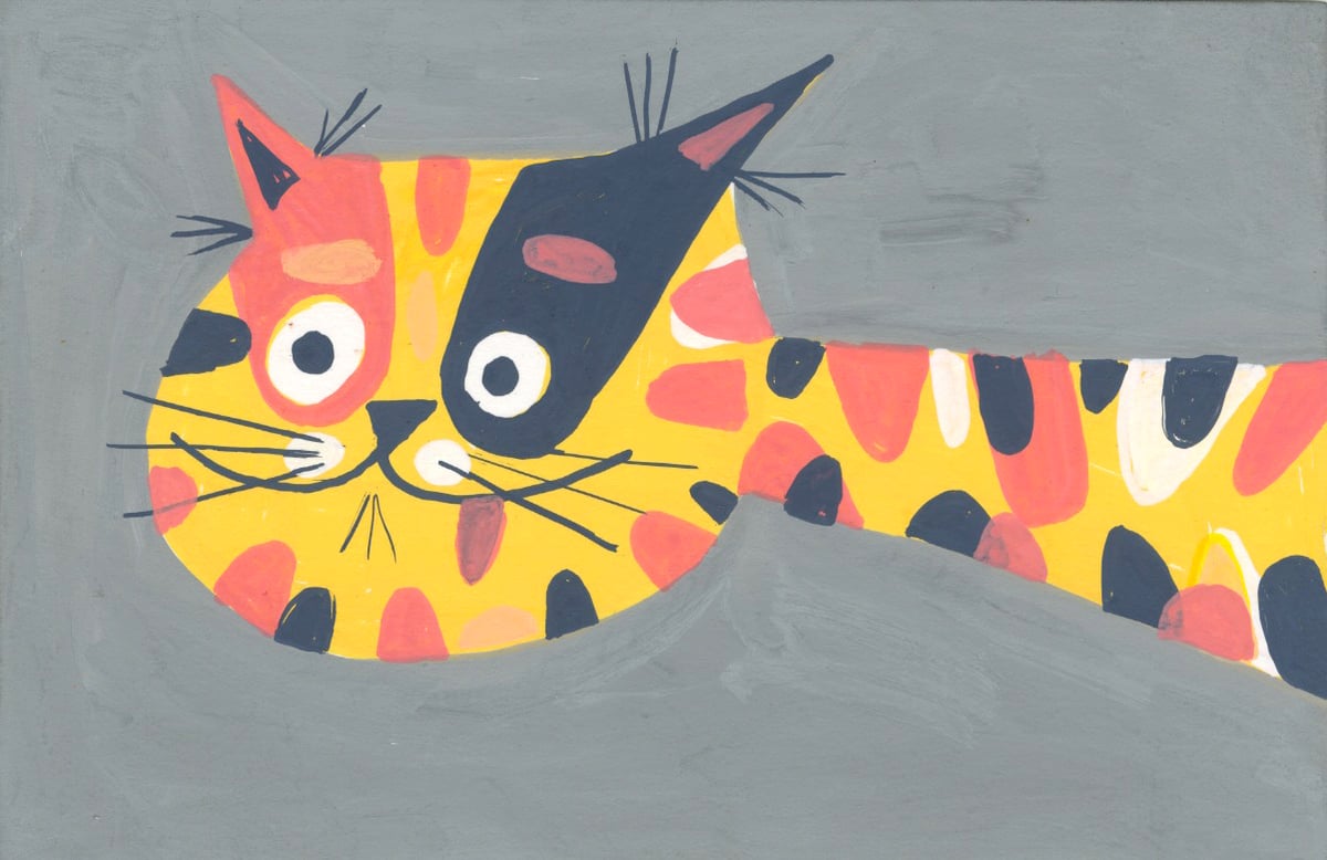 Image of Calico cat. Original painting.