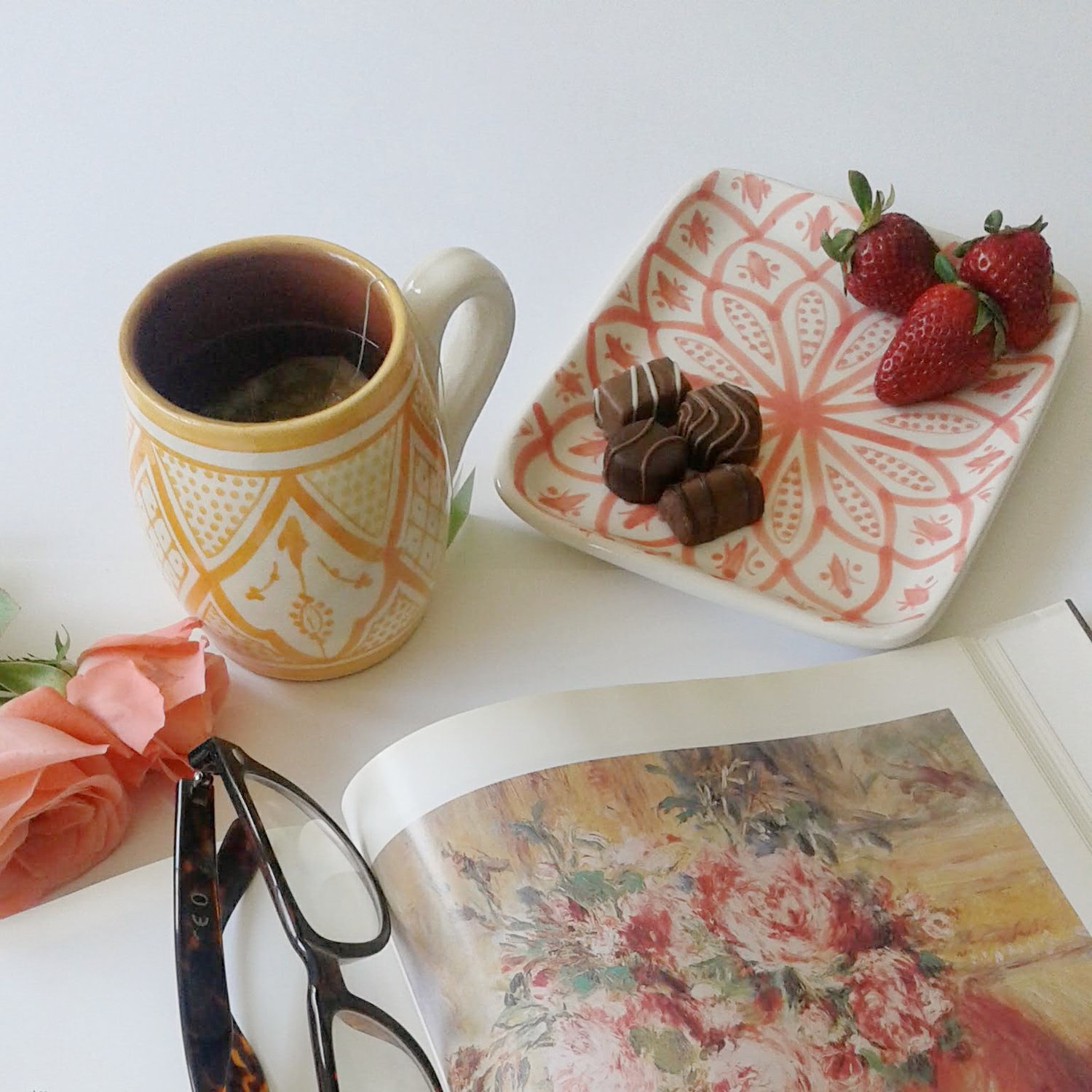 Image of CERAMIC TRAY - MOROCCAN PATTERNS
