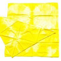 Image 2 of BFF BANDANAS - Set of 2 Hand Dyed Yellow Bandanas for Human & Dog Bestie