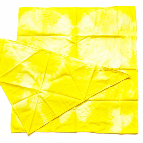 Image of BFF BANDANAS - Set of 2 Hand Dyed Yellow Bandanas for Human & Dog Bestie