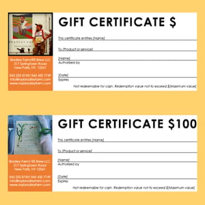 Image of Bradley Farm Gift Certificates 