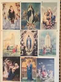 Image 1 of Impression sur tissus images pieuses la vierge Marie et Noël 