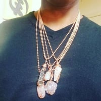 Image 1 of Copper Ball Chain with Stone 