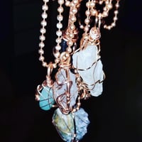 Image 2 of Copper Ball Chain with Stone 