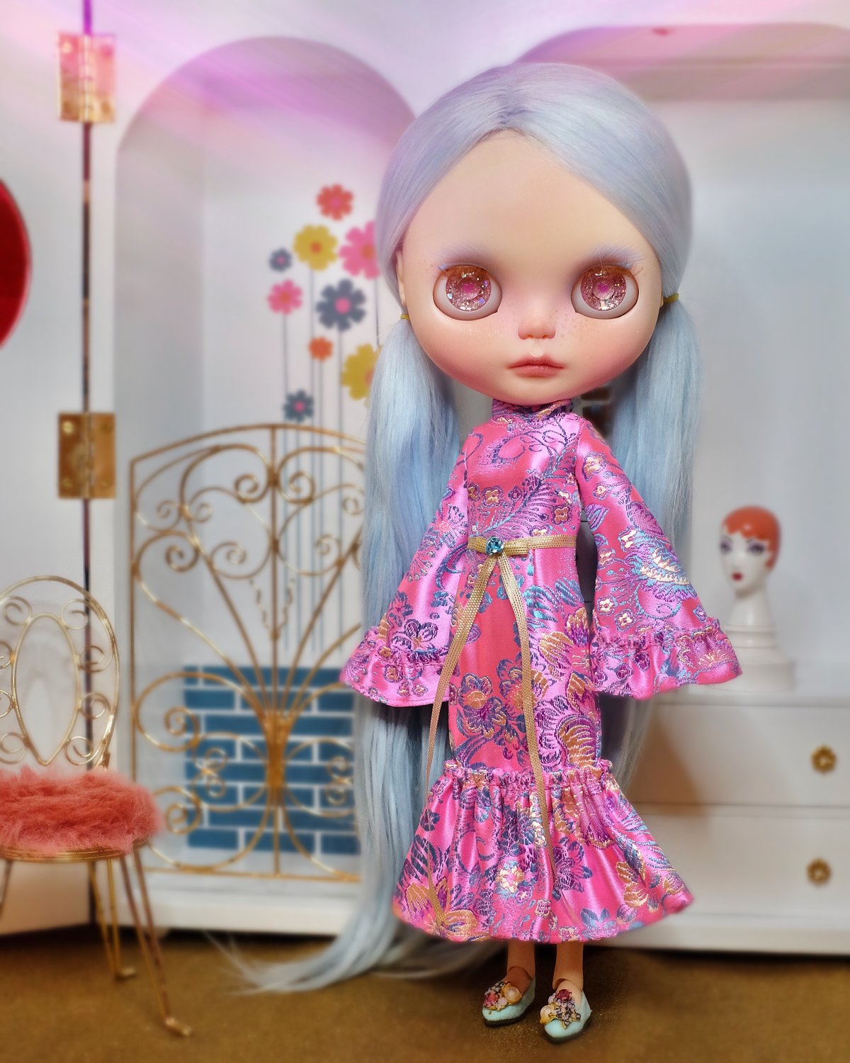 Image of Lounging Linda Susie Dress ~ Neon Pink