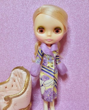 Image of LoungingLinda Duchess Coat ~ Lilac & Gold